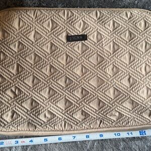 Tumi Quilted Laptop Sleeve in Beige